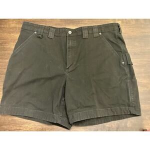 Duluth Shorts Mens 42 Black Relaxed Fit Flex Fire Hose Cargo Carpenter Outdoor